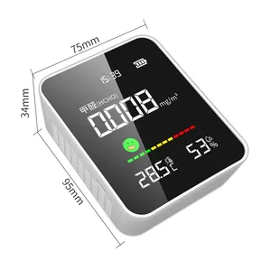 Détecteur de formaldéhyde, moniteur de qualité de l'air, écran LCD, portable, HCHO 0,2 ppm, testeur de température et d'humidité, réveil, maison, voiture - Product Image 4