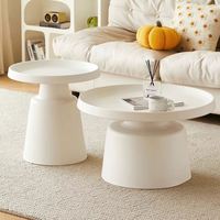 Table basse élégante ronde en acier inoxydable rouge brunâtre et champignon