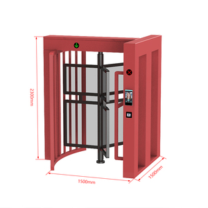 Porte tourniquet de contrôle d'accès pleine hauteur Rotors à 120 degrés Barrière à rabat pour capteur d'empreintes digitales RFID pour barrière de foule de sécurité - Product Image 2