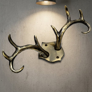 AK Brass Antler Shape Wall <b>Hook</b> Brass Finished <b>Decorative</b> <b>Coat</b> Hanger Wall Mounted <b>Hook</b> Clothes Hanger Home Interior Decor - Product Image 2