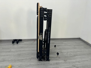 เครื่องปรับพิลาทิสแบบพับได้ทำจากอลูมิเนียมสีดำใช้ในบ้านสตูดิโอแบบพกพาทนทานประหยัดพื้นที่เคลื่อนย้ายได้ง่าย - Product Image 6