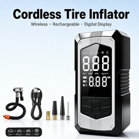Compresseur d'air sans fil portable rechargeable avec affichage numérique pour voiture, moto et vélo - Vente en gros
