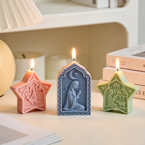 Molde de Silicona con Diseño de Niña Orando en el Medio Oriente, con Estrella en Relieve, para Manualidades con Resina y Yeso - Product Image 6