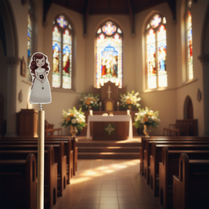 Lápiz Decorativo para Comunión de Niñas, 17 cm, Elegante, Artículos Religiosos para Eventos, 2 Piezas - Product Image 3