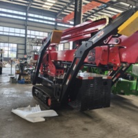 Nacelle élévatrice sur chenilles avec entraînement hydraulique, alimentation électrique/essence/diesel, télécommande, arrêt d'urgence, hauteur de plateforme maximale de 24 m