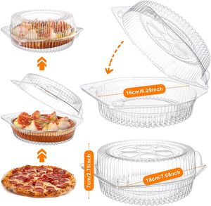 Dùng Một Lần Rõ Ràng Nhựa Pie Thủ Môn <span class=keywords><strong>Container</strong></span> Bản Lề Khóa Có Nắp Đậy 6 Inch Mang Thực Phẩm Tàu Sân Bay Cho Bánh Flan Trái Cây Rau - Product Image 1