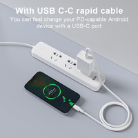 Ensemble de chargeur 20W TKT Type-c avec câble de charge EU PD Adaptateur mural rapide en brique pour iPhone Compatible avec la caméra des écouteurs
