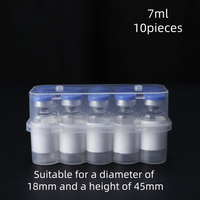 Boîte de rangement en plastique pour 10 flacons de 7 ml, étui portable pour peptides et poudres lyophilisées, vente en gros