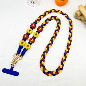 Fiori in tessuto bohémien cordino per telefono cellulare margherite con collo diagonale per telefono cellulare catena a tracolla chiave per auricolari - Product Image 5