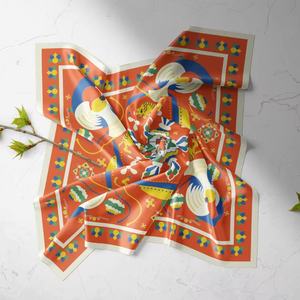 Pañuelo Cuadrado Tibetano de 80*80 cm, Ligero, de Primera Calidad, con Estampado Animal Colorido, de Seda Sintética, para Regalo Creativo - Product Image 1