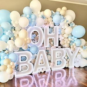 Nouveau style métallique <span class=keywords><strong>Oh</strong></span> BABY, chiffres et lettres géants LED RGB de 3, 4 et 5 pieds pour événements, mariages et fournitures de fête - Product Image 2