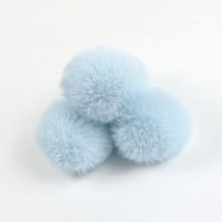 Pompons en fausse fourrure de lapin, fabriqués en Chine, classiques, personnalisables, pour chapeaux de lapin, boules de fourrure de lapin, vente en gros, peaux teintées