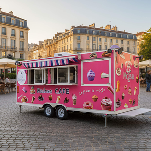 Remorque Carrée Personnalisée Chammp 2026 pour Restauration Rapide avec Autocollants Complets, Camion de Cuisine Mobile Entièrement Équipé pour la Restauration Rapide - Product Image 1