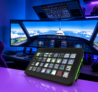 Boîtier de contrôle de simulation MiraBox XL avec 32 touches LCD programmables pour simulateur de vol et de course
