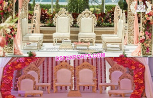 Ensemble de meubles de mandap de mariage design, prix inférieur, mandap en bois, chaises Vidhi, ensemble de chaises traditionnelles de mandap de mariage Vedi, Australie - Product Image 6