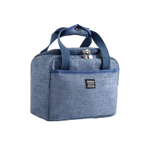 Sac à déjeuner isotherme portable en tissu Oxford réutilisable et lavable, sac à bento imperméable pour l'école et les pique-niques, vente en gros - Product Image 1