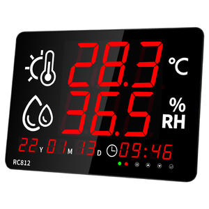 เครื่องวัดอุณหภูมิดิจิตอลมัลติฟังก์ชั่นโฮมออฟฟิศอุณหภูมิอิเล็กทรอนิกส์และอุปกรณ์แสดงความชื้นนาฬิกา LED นาฬิกาตั้งโต๊ะอิเล็กทรอนิกส์ - Product Image 6