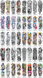 Grand autocollant <span class=keywords><strong>de</strong></span> <span class=keywords><strong>tatouage</strong></span> temporaire imperméable et écologique pour bras, motif rose blanche et <span class=keywords><strong>lotus</strong></span>, pour femmes, hommes et filles, art corporel floral complet - Product Image 5