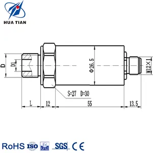 Huatian OEM Cyb4250 Chi Phí Thấp 24VDC Không Khí Nước Cảm Biến Áp Suất Dầu Cho Máy Truyền 400 Phạm Vi Thanh 0.5-4.5V - Product Image 6