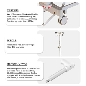 Cama médica multifunción para la venta en <span class=keywords><strong>Dubai</strong></span>, camas de <span class=keywords><strong>hospital</strong></span> giratorias eléctricas médicas, colchón de aire, cama con agujero, 2 unidades - Product Image 3
