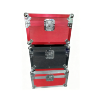 Flight Case à cadre en aluminium de taille/couleur personnalisée avec plate-forme pour ordinateur portable et espaces de rack 2U étui tout-terrain en mousse prédécoupée