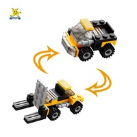 STARMERRY Ensemble de blocs de construction éducatifs en ABS écologiques sur le thème du transport, personnalisé, 8 pièces, conforme ASTM
