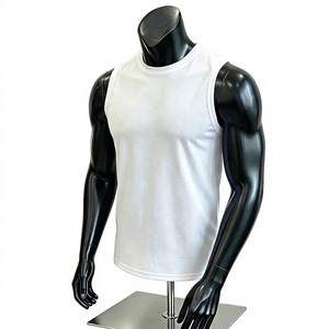 Black <b>Mesh</b> <b>Men</b> Tank <b>Top</b> Sleeveless Sports Vest Fitness Training Customizable Logo - Product Image 1