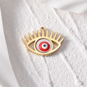 Dijes al por Mayor para la Fabricación de Joyas, Dijes de Ojo Esmaltados en Acero Inoxidable y Oro Personalizados - Product Image 4