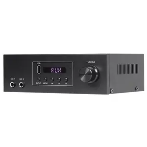 Prix d'usine bon marché HIFI Mini LED Karaoke Amplificador BT 5.0 USB DSP Amplificateur de puissance audio domestique