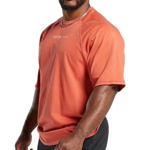 T-shirt pour homme en coton pur, vente en gros OEM, été, populaire, ample, décontracté, sport, grande taille - Product Image 2