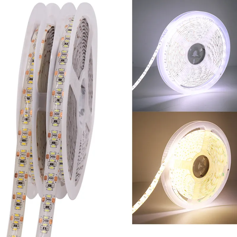 หรี่แสงได้ไฟ LED Strip SMD 3014 204LEDs Super Bright 16.4 ฟุต/5 M 12V LED ริบบิ้นสีขาวภายใต้ตู้แสงแถบ