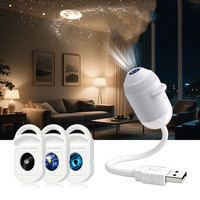 Projecteur d'étoiles LED, lumière d'ambiance, mini lampe de projection de galaxie étoilée pour la décoration de la chambre à coucher, du plafond et des murs