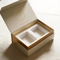 Boîte en papier rigide de luxe pour l'emballage de produits nourrissants, type de conception d'impression sur mesure, miel alimentaire, 2 pots, cadeau de luxe, nid d'oiseau
