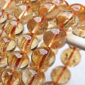 Wholesale Bulk <strong>11mm</strong> Brazil Healing Semi Organic <strong>Bracelet</strong> En Yellow Gold Citrine Crystal Genuine Natural Stone <strong>Beads</strong> Adjustable - Product Image 3