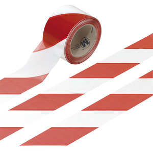 Cinta Adhesiva de Goma FERVI Nastro Segnaletico Rossobianco con Señalización Impresa de Advertencia - Product Image 1
