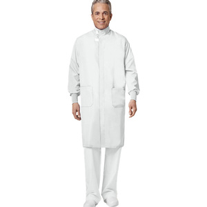 เสื้อโค้ทสำหรับโรงพยาบาลเนื้อนุ่มปรับแต่งได้สำหรับผู้ชายเสื้อโค้ทสำหรับหมอพยาบาลพิมพ์โลโก้เวียดนาม - Product Image 1