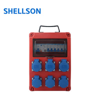 Boîte de distribution étanche électrique portable à 6 prises pour projet industriel extérieur