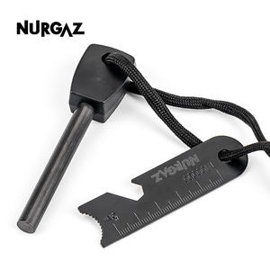 Encendedor de fuego de supervivencia de metal con forma de mariposa negra Nurgaz Flint And Steel Rod, tamaño mediano, herramienta para exteriores para la naturaleza. - Product Image 2
