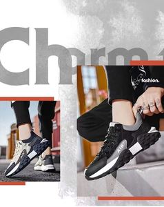Chaussures décontractées rétro AIR pour hommes - Chaussures à semelle épaisse antidérapantes pour l'hiver, le printemps et l'automne, nouvelles chaussures pour hommes - Product Image 5