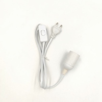 Prise EU E27, support en plastique nu avec interrupteur marche/arrêt 303, câble E27, accessoire pour lampe de bureau, base de lampe, cordon