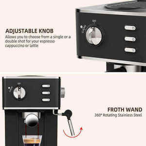 Modern 2-in-1 20Bar <b>Touch</b> <b>Screen</b> Semi-Automatic Espresso <b>Coffee</b> Maker Smart Multifunction Italian Stainless Household Temperatur - Product Image 4