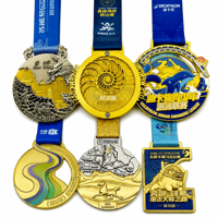 Tlon Großhandel 3D Gold Award Marathon Laufmedaille Individualisierte Zinklegierung UV-Bedruckte Silberne Wirtschaftliche Maßgefertigte Medaillen