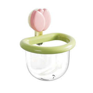Boîte de rangement à ventouse Zexi Tulip, 1 couche, en ABS, pour étagère de cuisine ou de salle de bain - Product Image 2