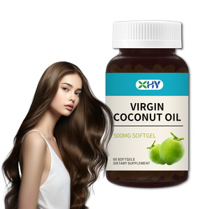 Cápsulas de Aceite de <span class=keywords><strong>Coco</strong></span> Virgen Prensado en Frío, Puro, para la Digestión, la Piel y el Cabello, Sin OMG, MCT Extra - Product Image 2