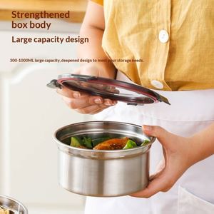 304 Stainless Steel Food Grade Sealed Multifunctional Portable <b>Lunch</b> Box Refrigerator Storage Fruit Preservation Box - Product Image 3