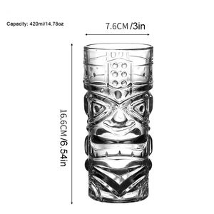 New Design Tiki Style Pattern Beer <strong>Glass</strong> Water <strong>Glass</strong> - Product Image 2