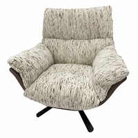 Fauteuil de détente en tissu doux de style italien moderne et luxueux pour salons, hôtels, appartements