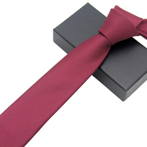 Corbata de hombre de Flores rotas a cuadros ultraestrechas de poliéster puro liso para ocasiones formales - Product Image 6