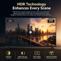 Televisor Inteligente de 32 a 98 Pulgadas 4K Ultra HD HDR Android WiFi LED con Control Remoto por Voz para Uso Doméstico y Hotelero