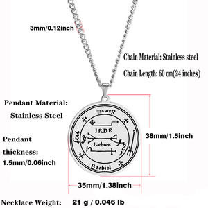 HLSS647 the Exorcist dari the delappp yang melindungi diri sendiri dari kerusakan jimat Laser menandai liontin baja tahan karat kalung - Product Image 2